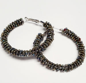 Gorgeous Beaded Hoops