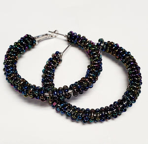 Gorgeous Beaded Hoops