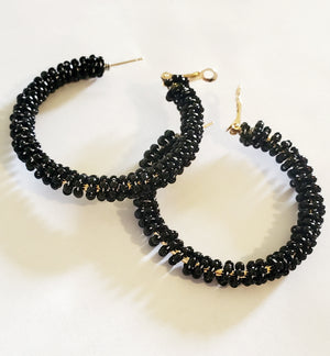 Gorgeous Beaded Hoops