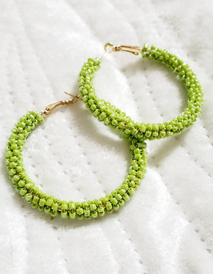 Gorgeous Beaded Hoops