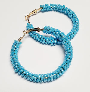 Gorgeous Beaded Hoops