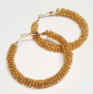 Gorgeous Beaded Hoops