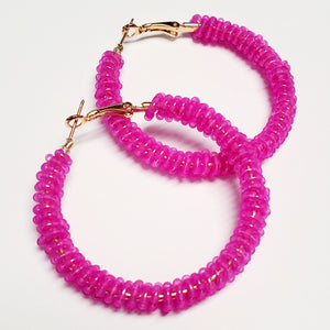 Gorgeous Beaded Hoops