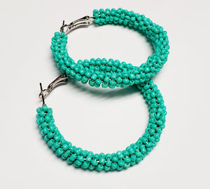 Gorgeous Beaded Hoops